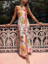 Summer Sexy Split Charming Wrap Printed Dresses InsStreet